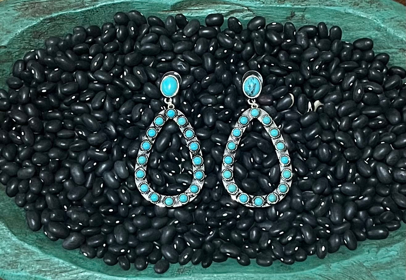 Sienna Turquoise Teardrop Earrings