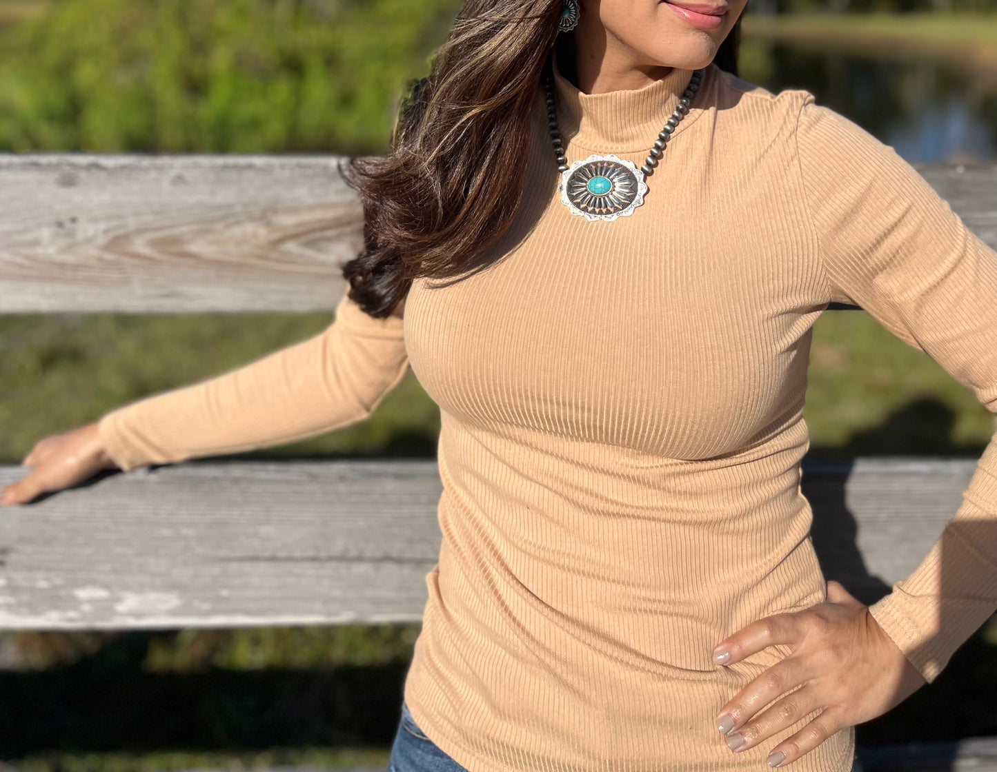The Rylee Top in Khaki