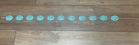 Turquoise Concho Belt - Size S/M