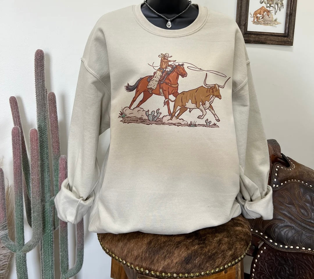 Cowgirl Roping Sweatshirt