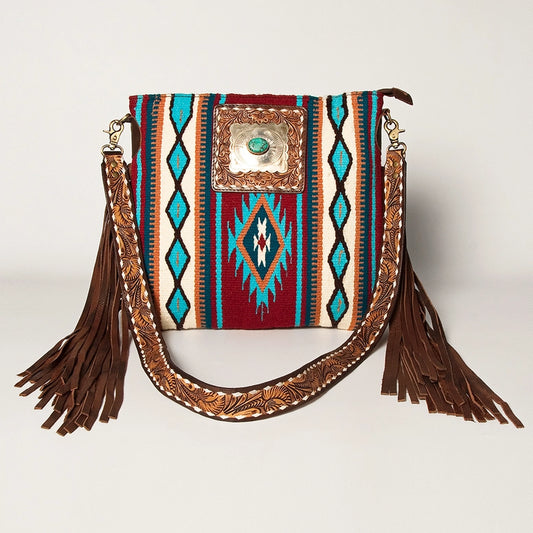 American Darling Western Boho Saddle Bag (Turquoise)