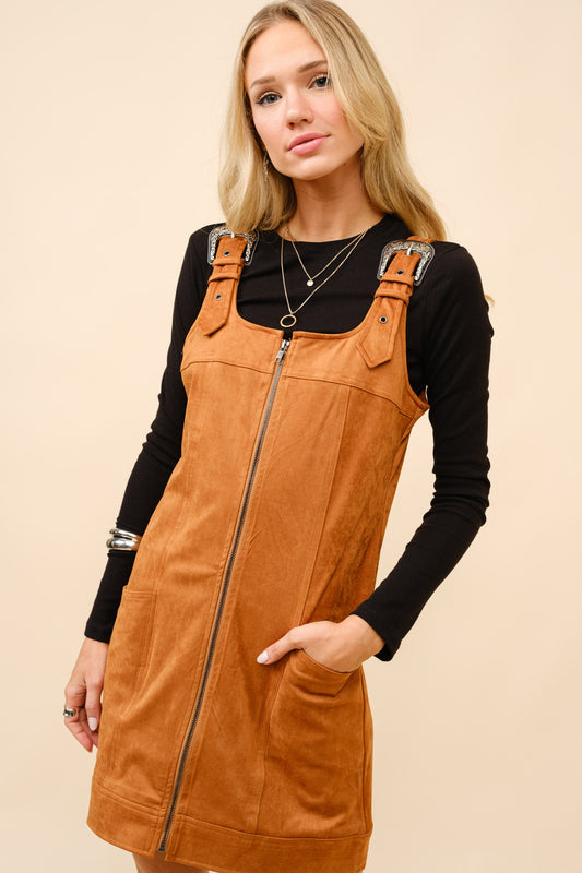 Western Suede Mini Dress